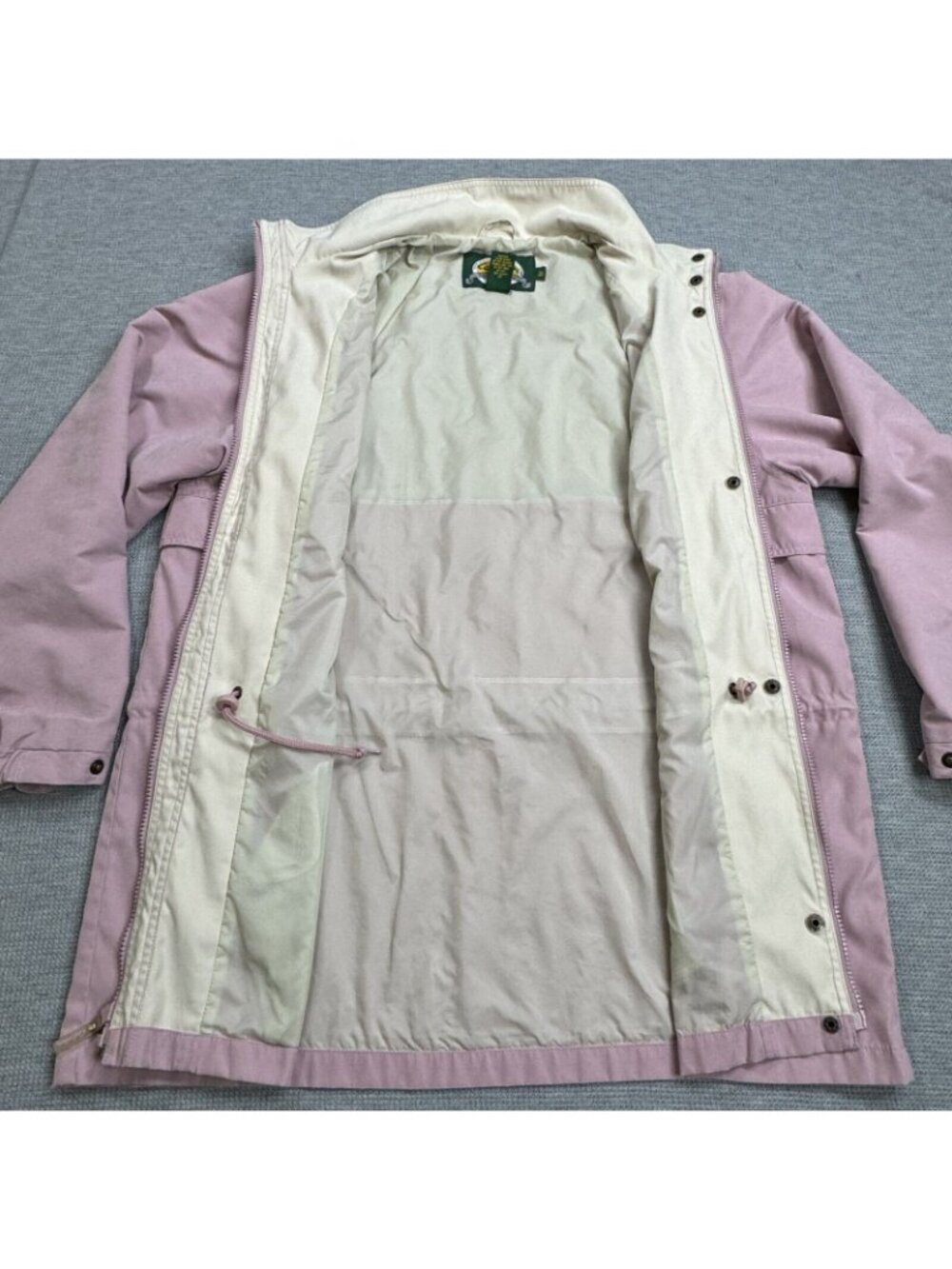 Cabelas Windbreaker Jacket Womens Sz XL Lavender Vented Back High Neck Snap Zip - Picture 4 of 16